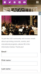 Mobile Screenshot of lafayettesymphony.org