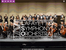 Tablet Screenshot of lafayettesymphony.org